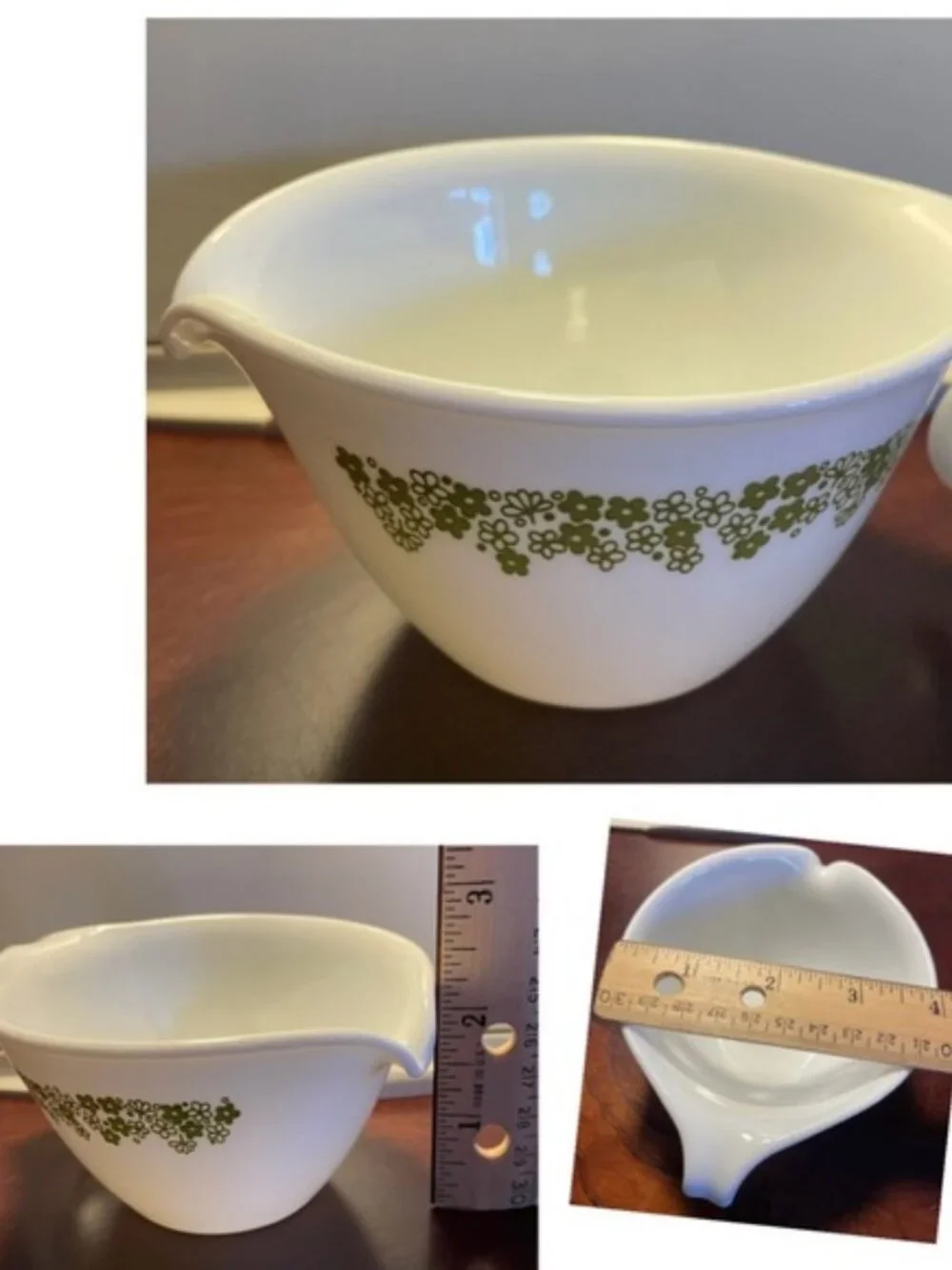 Corelle Spring Blossom Sugar, Creamer, and Saucers Set - Green Floral Border